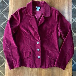 Vintage Soft Red Velvet Blazer